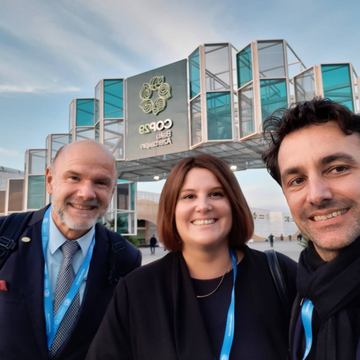 IUFRO delegation in Baku (from left): Alexander Buck, Carola Egger, Nelson Grima