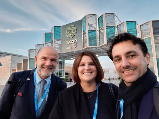 IUFRO delegation in Baku (from left): Alexander Buck, Carola Egger, Nelson Grima