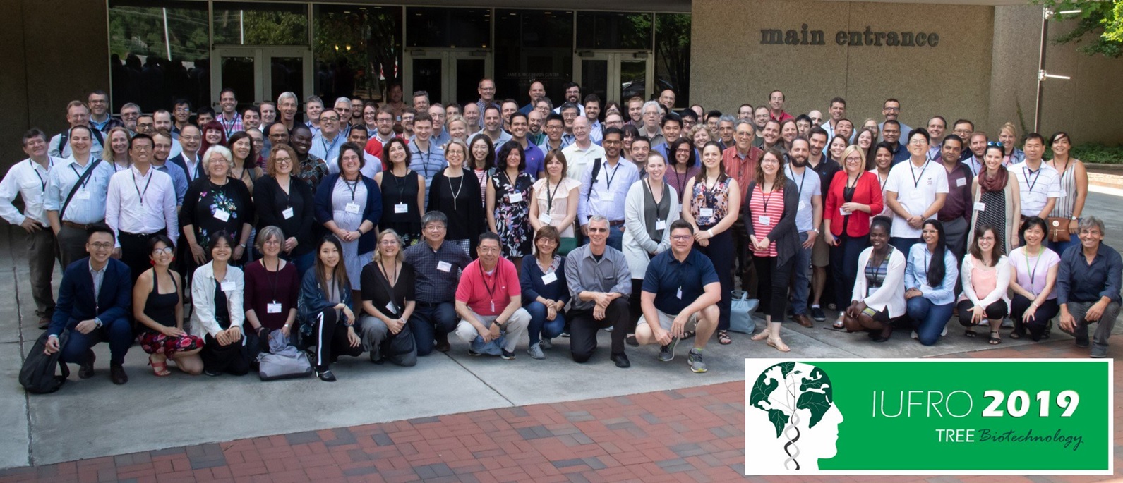 Attendees of the 2019 Tree Biotechnology Meeting in Raleigh, NC, USA. Photo: Frederick Myburg.